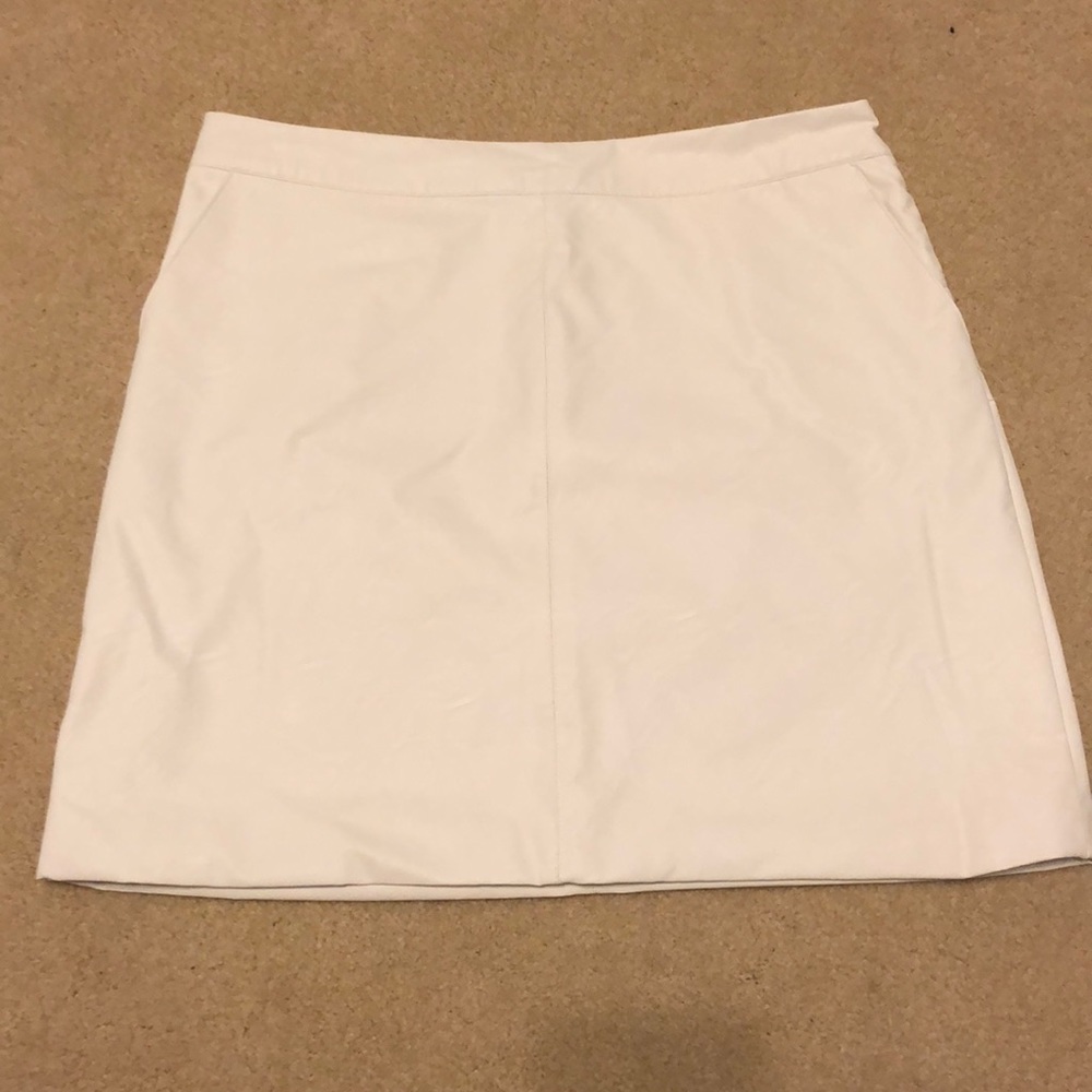 White Leather Top Shop Skirt